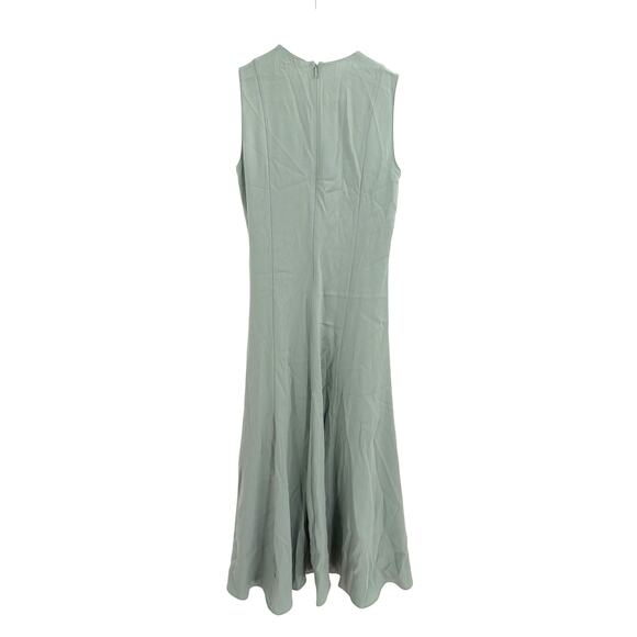 Aritzia Babaton Women's Terrace Sage Crepe Fit and Flare Listing Dress Size 6 - Picture 8 of 10
